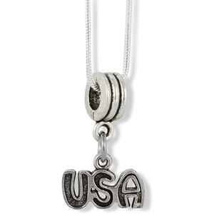 USA (just Letters) Charm Snake Chain Necklace